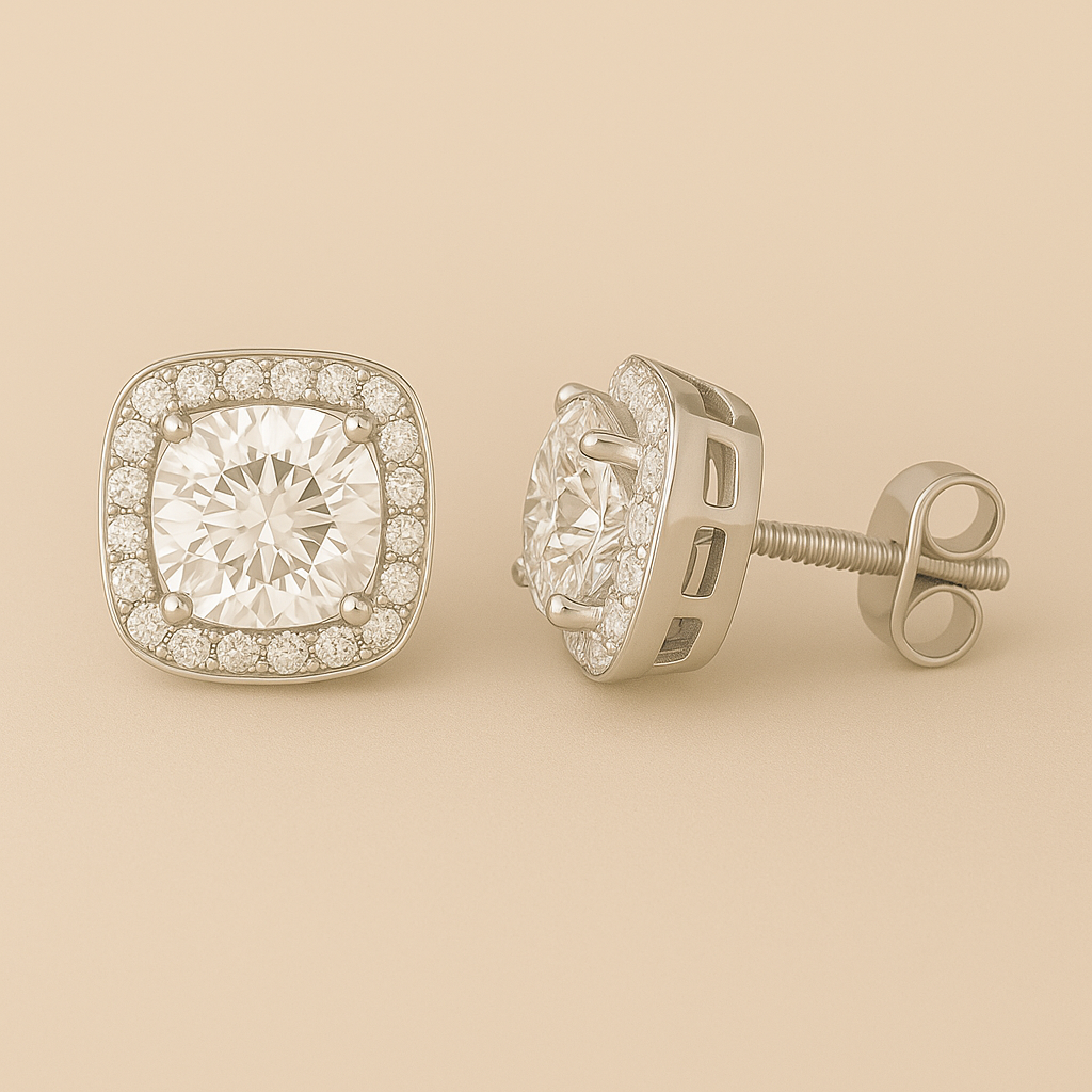 Clarencia Halo Stud Earrings
